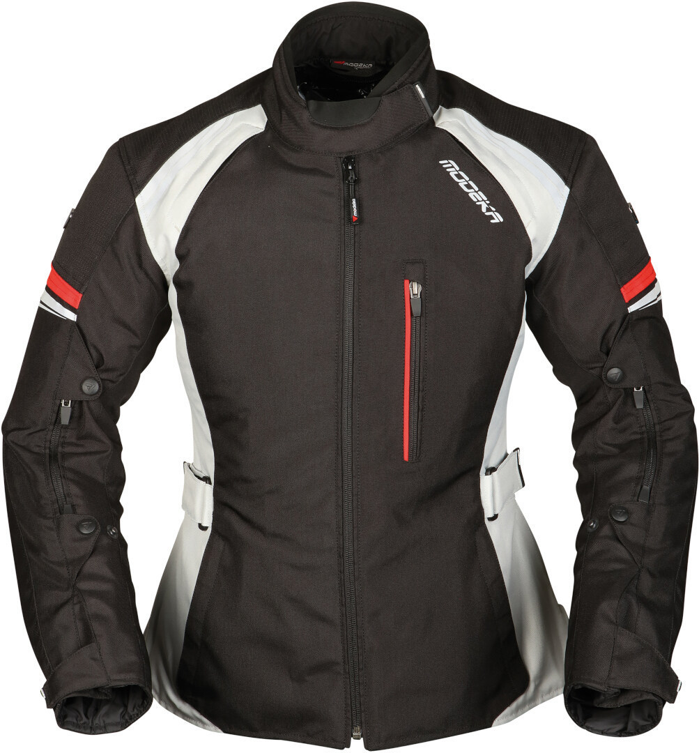 Modeka Violetta Damen Motorrad Textiljacke- schwarz-grau- Grsse 34- schwarz-grau- Grsse 34 Motorrad