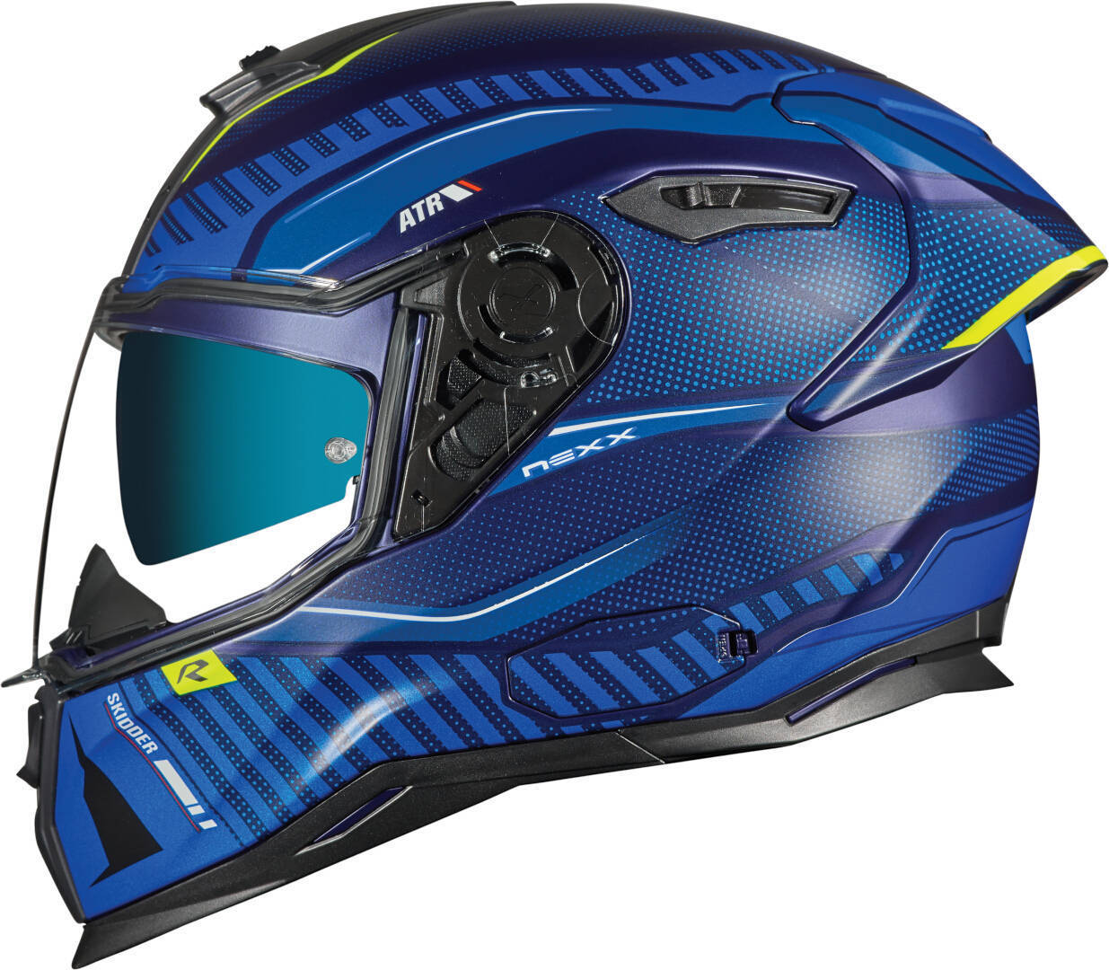 Nexx SX-100R Skidder Helm- blau-gelb- Grsse XS- blau-gelb- Grsse XS Motorrad
