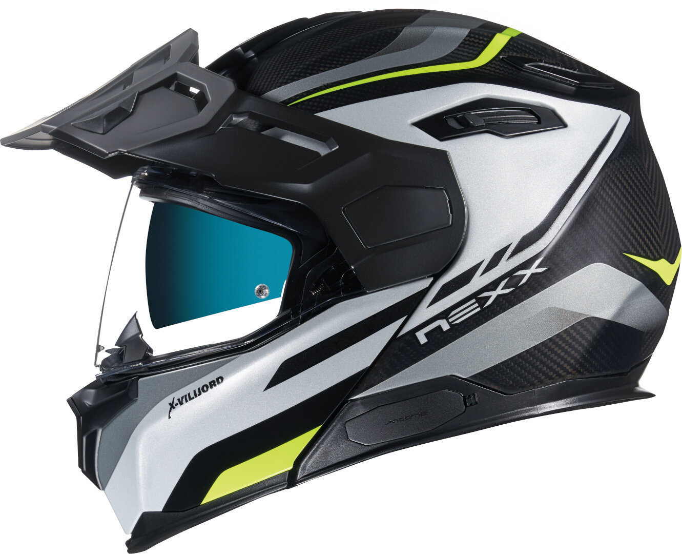 Nexx X-Vilijord Hiker Klapphelm- schwarz-weiss-gelb- Grsse 2XS- schwarz-weiss-gelb- Grsse 2XS Motorrad
