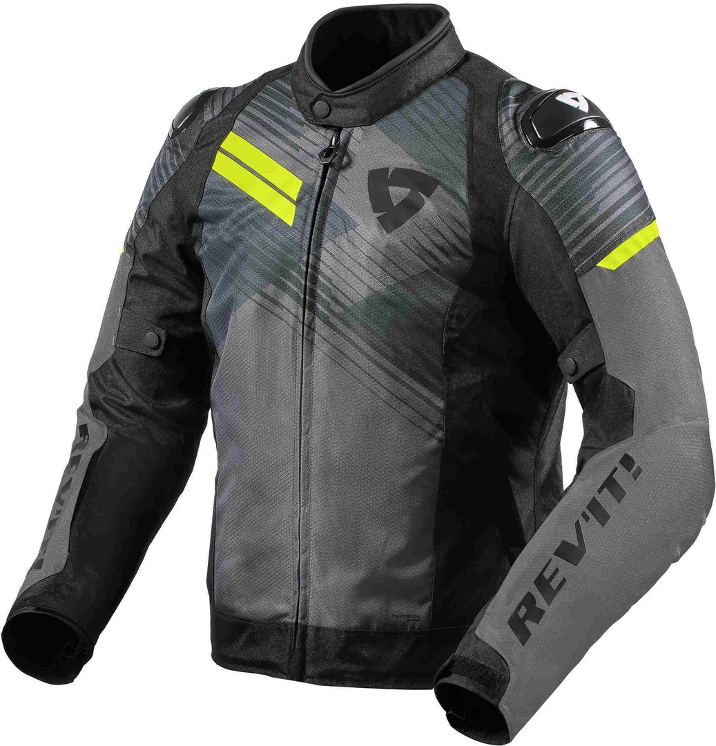 Revit Apex H2O Motorrad Lederjacke- grau-gelb- Grsse M- grau-gelb- Grsse M Motorrad