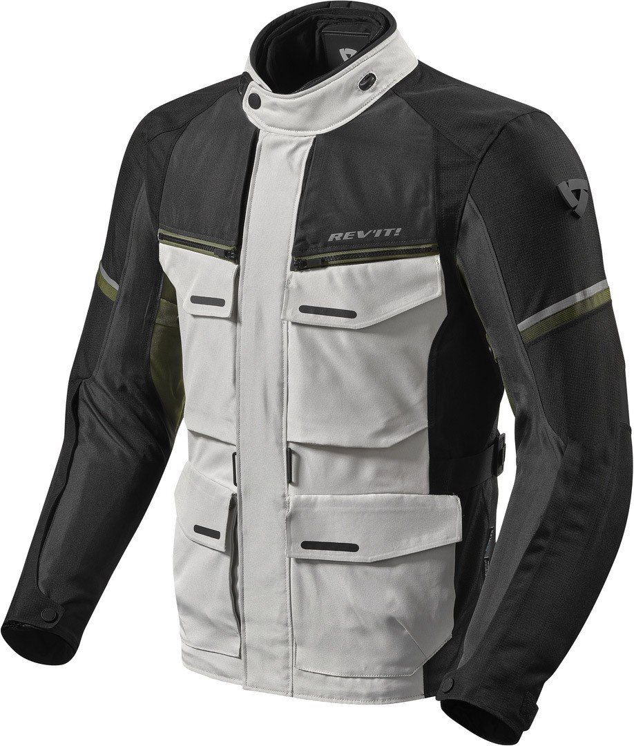 Revit Outback 3 Motorrad Textiljacke- grau-grn- Grsse S- grau-grn- Grsse S Motorrad