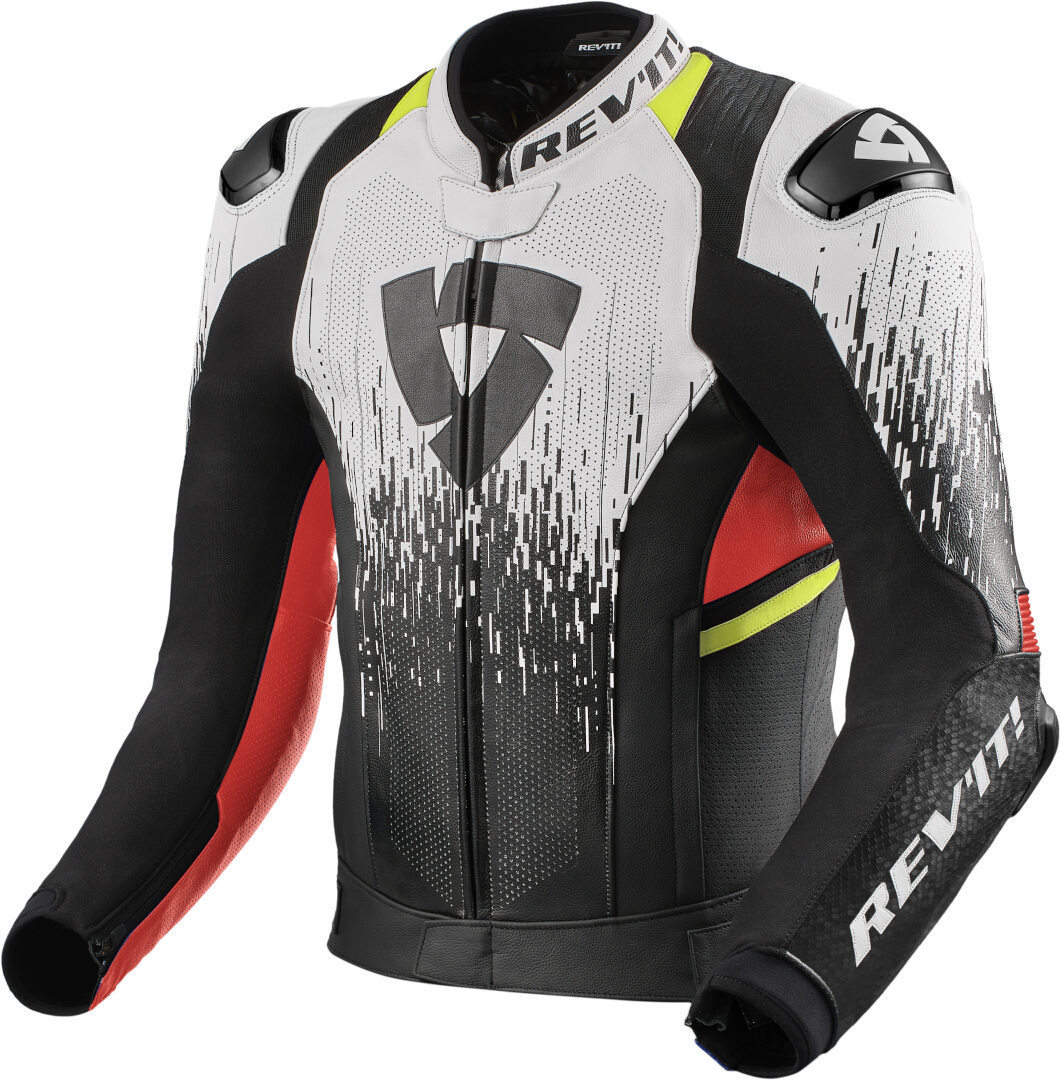 Revit Quantum 2 Pro Air Motorrad Lederjacke- weiss-rot- Grsse 46- weiss-rot- Grsse 46 Motorrad