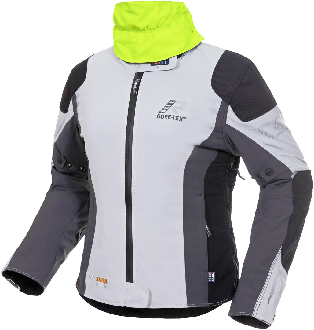 Rukka Elastina Damen Motorrad Textiljacke- grau-weiss-gelb- Grsse 38- grau-weiss-gelb- Grsse 38 Motorrad