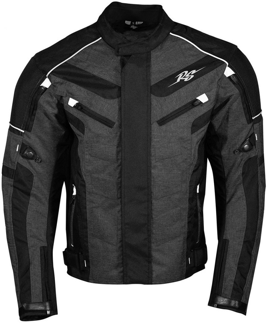 Rusty Stitches Romeo Motorrad Textiljacke- schwarz-grau-weiss- Grsse S- schwarz-grau-weiss- Grsse S Motorrad