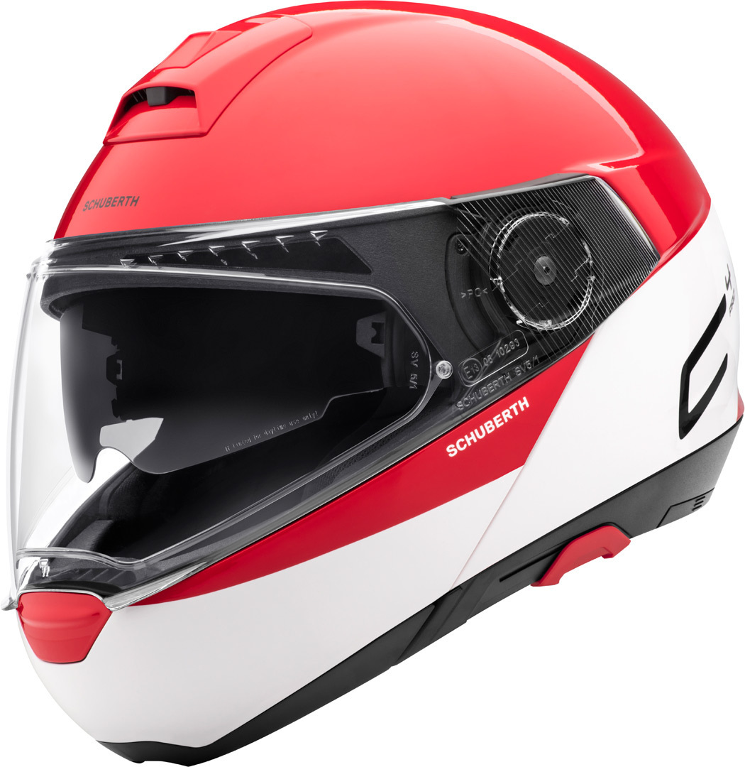 Schuberth C4 Pro Swipe Klapphelm- weiss-rot- Grsse XS- weiss-rot- Grsse XS Motorrad