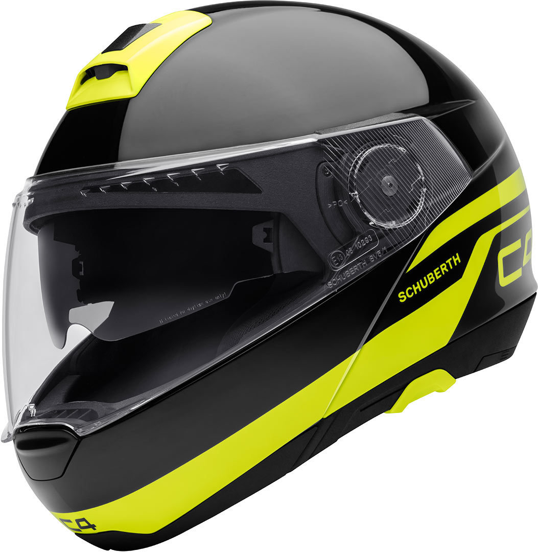 Schuberth C4 Pulse Klapphelm- schwarz-gelb- Grsse XS- schwarz-gelb- Grsse XS Motorrad