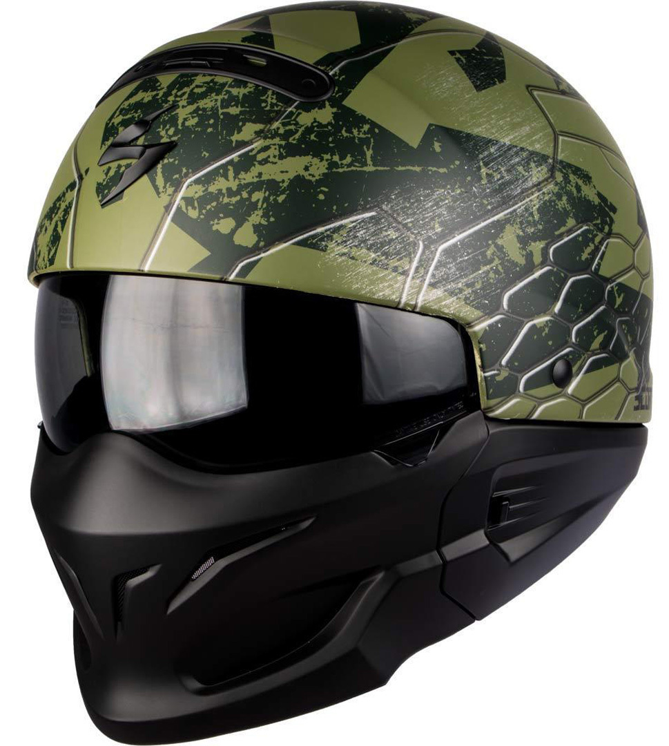 Scorpion Exo Combat Ratnik Helm- schwarz-grn- Grsse S- schwarz-grn- Grsse S Motorrad
