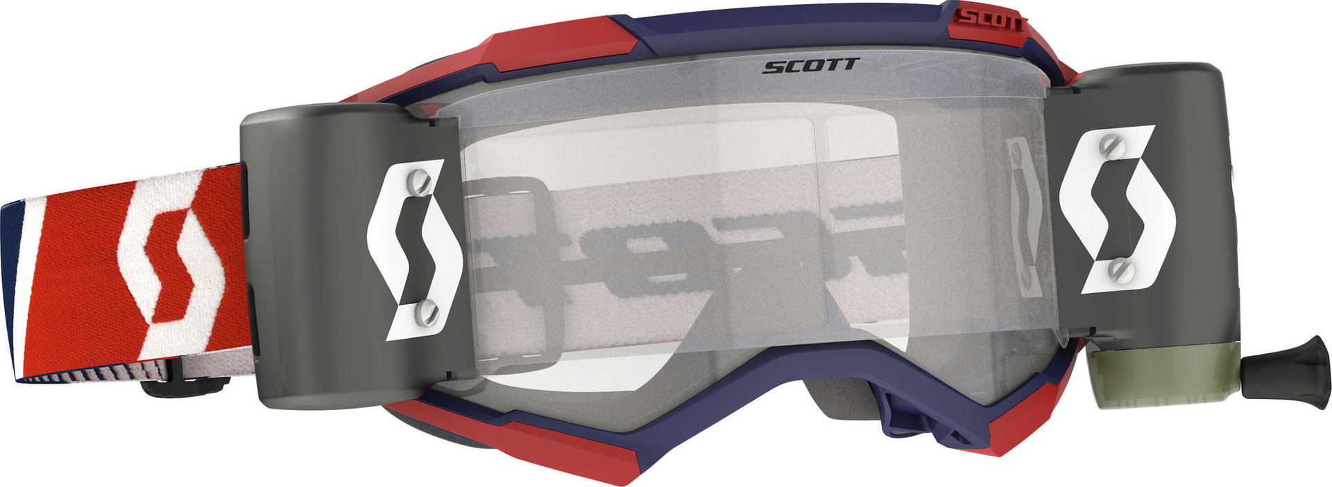 Scott Fury WFS rot-blaue Motocross Brille- rot-blau- rot-blau Motorrad