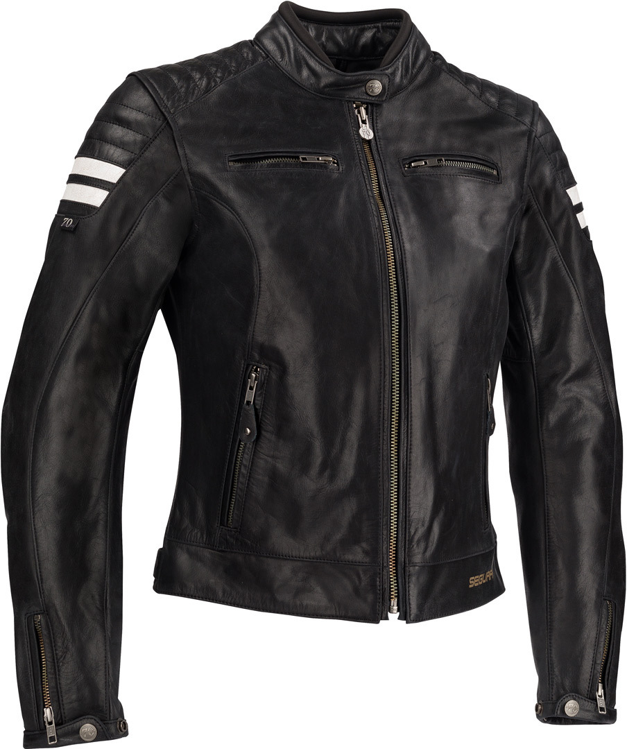 Segura Stripe Damenjacke- schwarz-weiss- Grsse 44- schwarz-weiss- Grsse 44 Motorrad