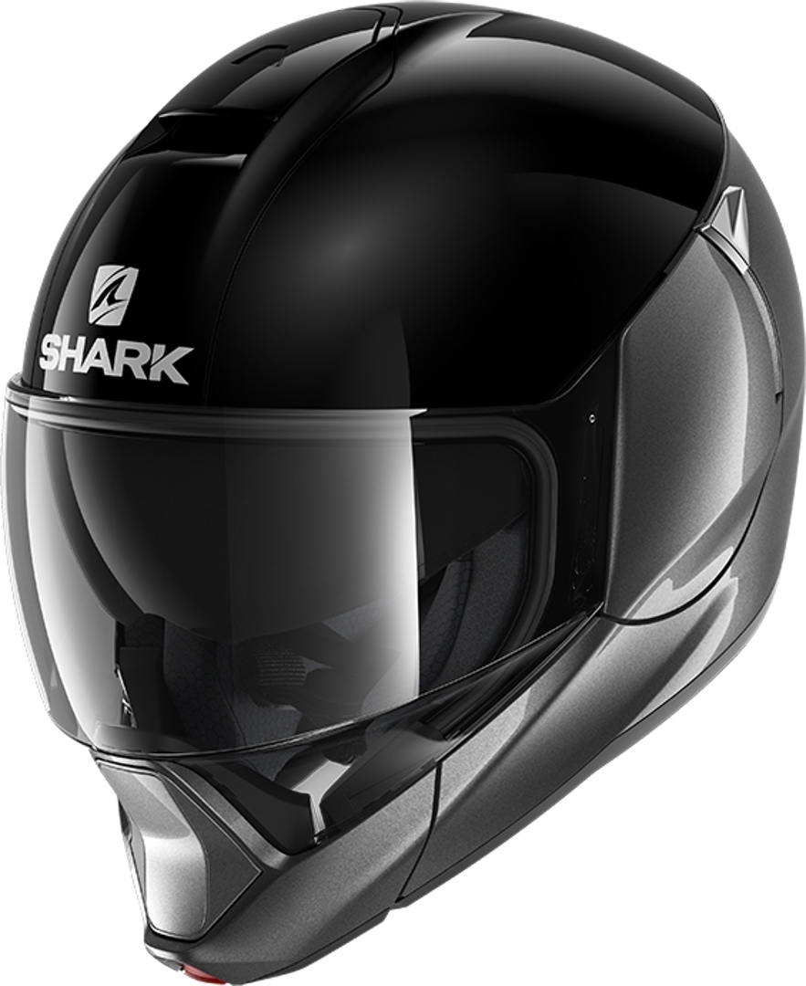 Shark Evojet Blank Dual Helm- schwarz-silber- Grösse XS- schwarz-silber- Grösse XS Motorrad