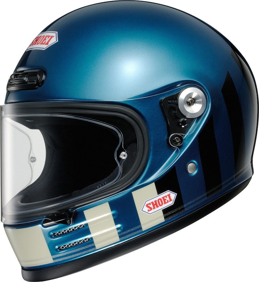 Shoei Glamster Resurrection Helm- schwarz-weiss-blau- Grsse XS- schwarz-weiss-blau- Grsse XS Motorrad