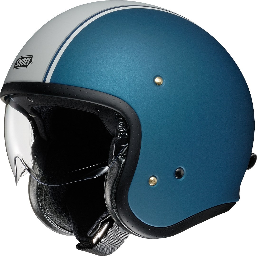 Shoei J-O Carburettor Jethelm- weiss-trkis-blau- Grsse XS- weiss-trkis-blau- Grsse XS Motorrad