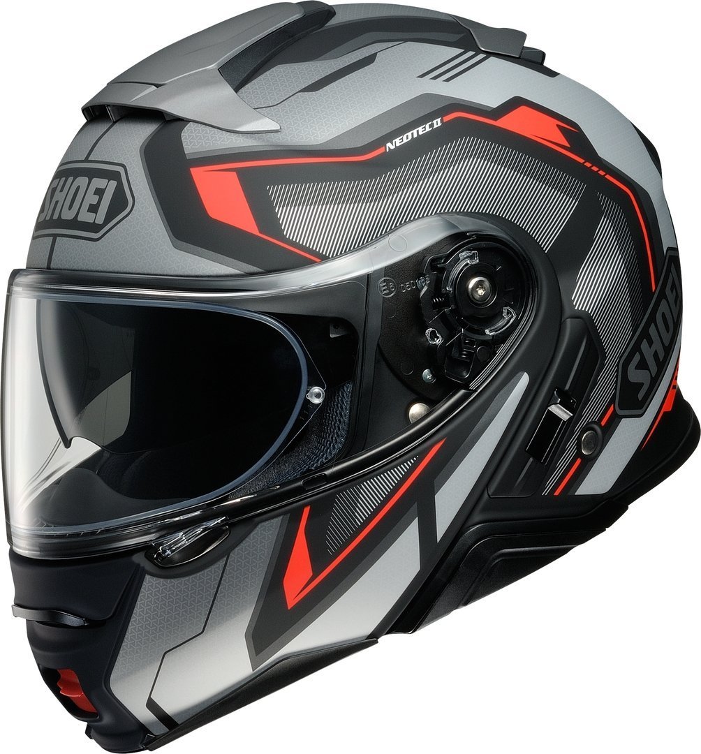 Shoei Neotec 2 Respect Klapphelm- grau-orange- Grsse 2XS- grau-orange- Grsse 2XS Motorrad