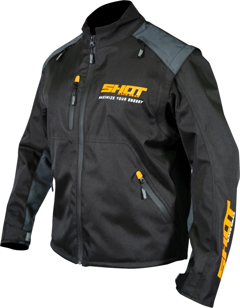 Shot Contact Assault Motocross Jacke- schwarz-orange- Grsse L- schwarz-orange- Grsse L Motorrad