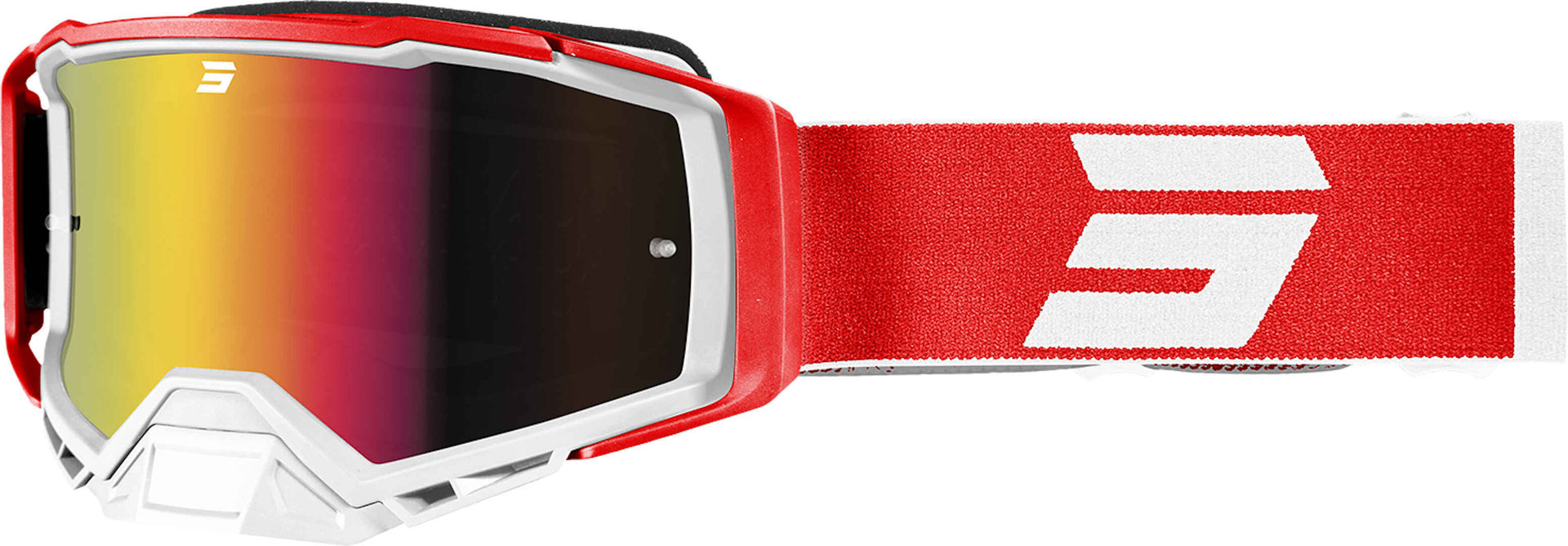 Shot Core Motocross Brille- rot- rot Motorrad