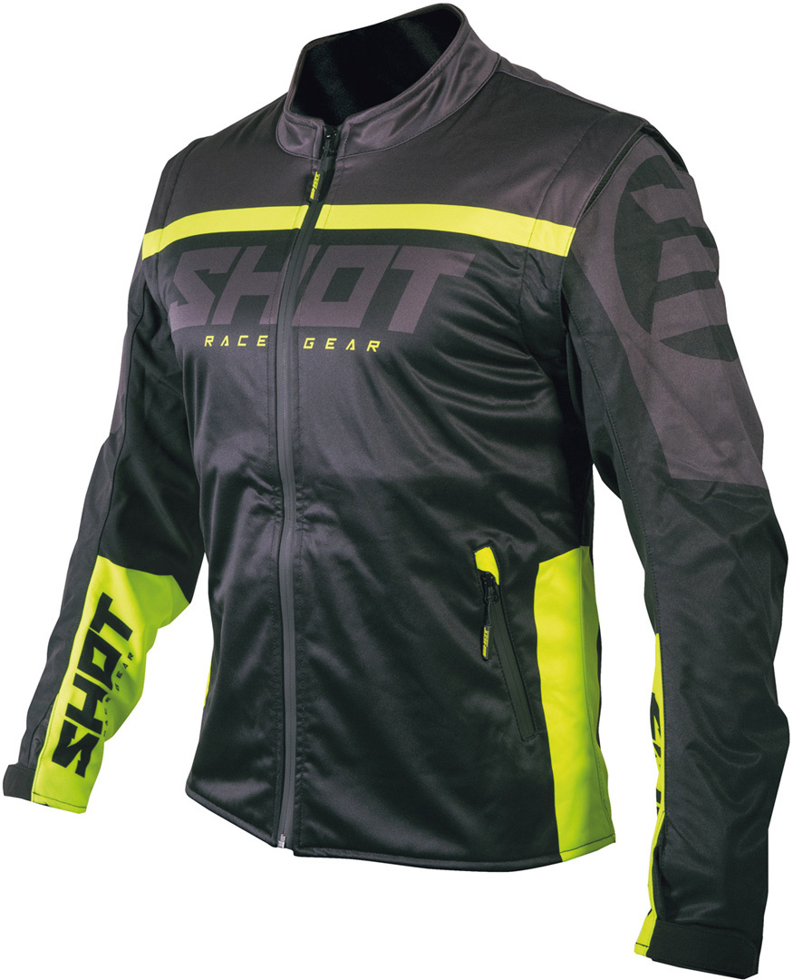 Shot Softshell Lite 2-0 Motocross Jacke- schwarz-gelb- Grsse 2XL- schwarz-gelb- Grsse 2XL Motorrad