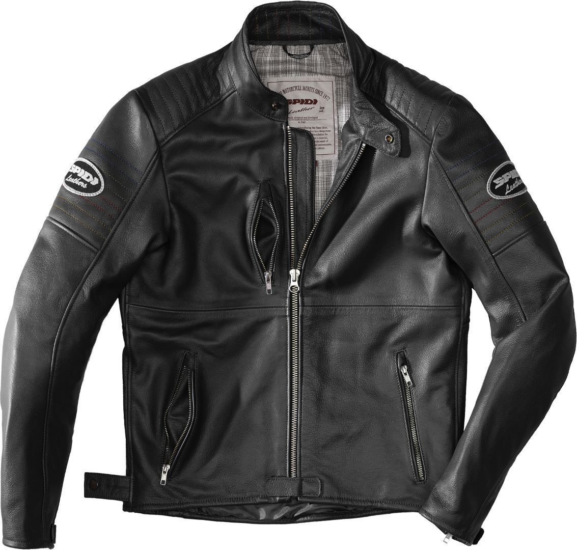 Spidi Clubber Motorrad Lederjacke- schwarz- Grsse 48- schwarz- Grsse 48 Motorrad