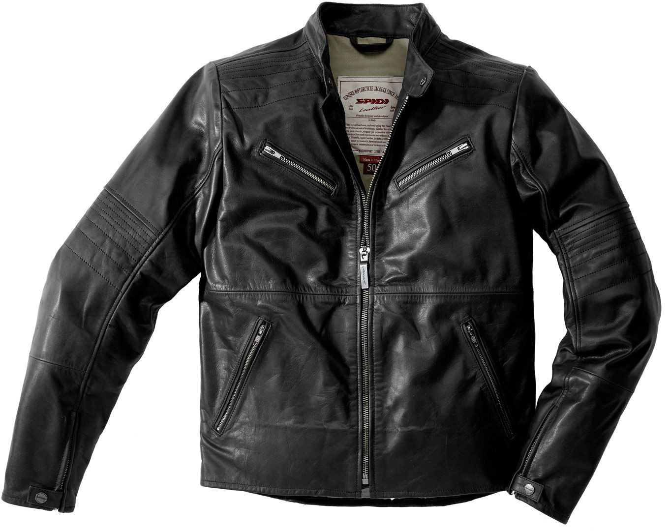Spidi Garage Robust Motorrad Lederjacke- schwarz- Grsse 52- schwarz- Grsse 52 Motorrad