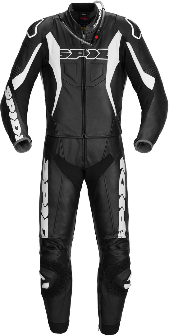 Spidi Sport Warrior Touring 2-Teiler Motorrad Lederkombi- schwarz-weiss- Grsse 52- schwarz-weiss- Grsse 52 Motorrad