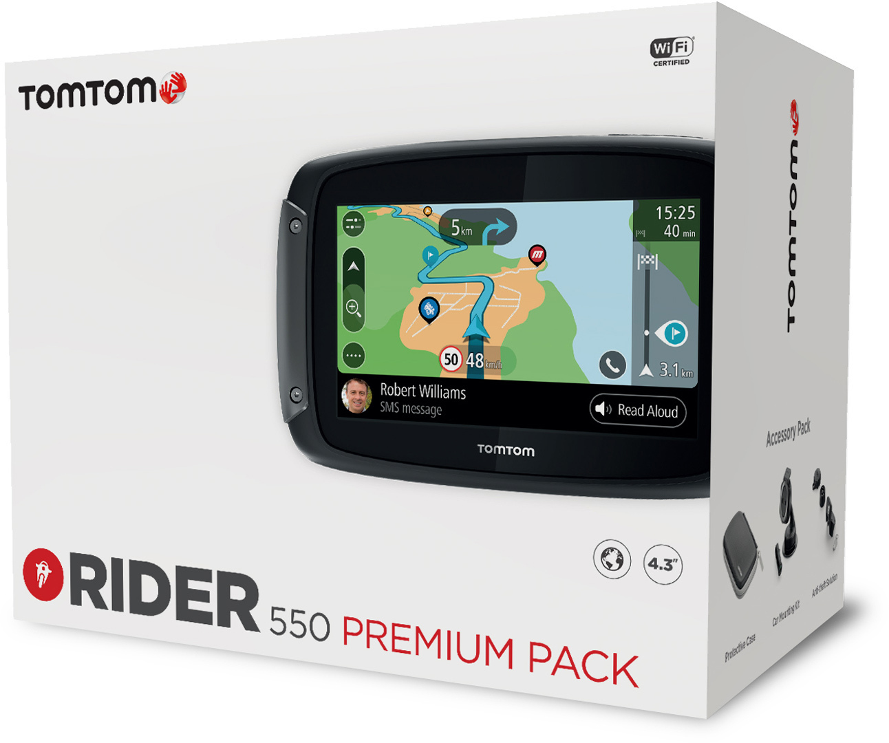 TomTom Rider 550 World Premium Navigationssystem- schwarz- schwarz Motorrad