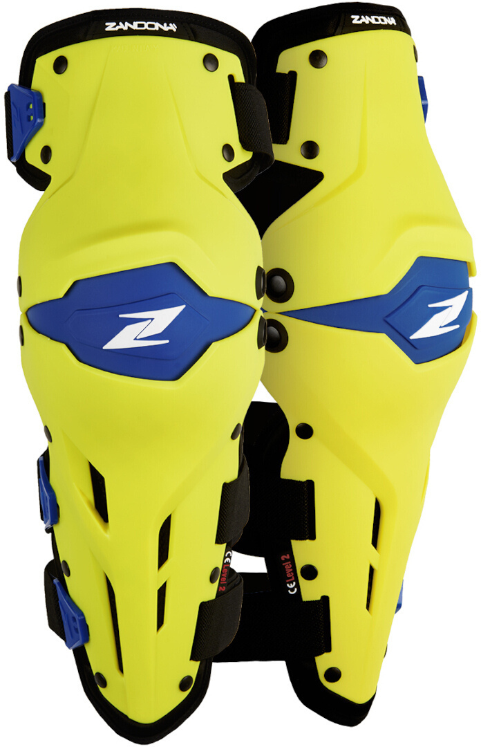 Zandona X-Treme Knieprotektoren- blau-gelb- blau-gelb Motorrad