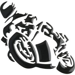 3D Aufkleber Motorrad Masse: 12x9cm- schwarz Louis Motorrad