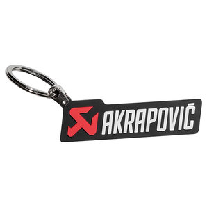 Akrapovic Schlüsselanhänger Schwarz mit Schriftzug und Logo Motorrad