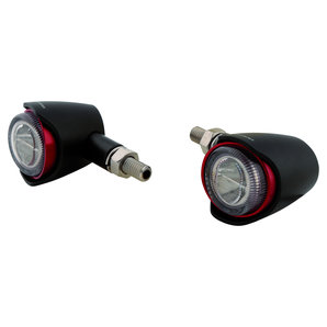 Akron-X LED-Blinker E-geprüft- Paar-  in schwarz oder rot Highsider Motorrad