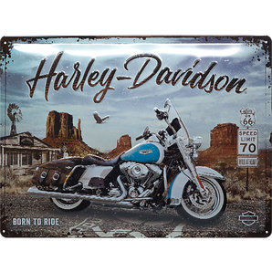 Retro Blechschild Harley Davidson Masse: 40x30cm Harley-Davidson Motorrad