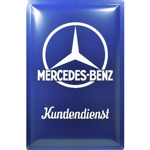 Retro Blechschild Mercedes-Benz Kundendienst Masse: 40x60cm Nostalgic Art Motorrad