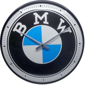 Retro Wand- Uhr BMW Logo Durchmesser: 31cm Motorrad